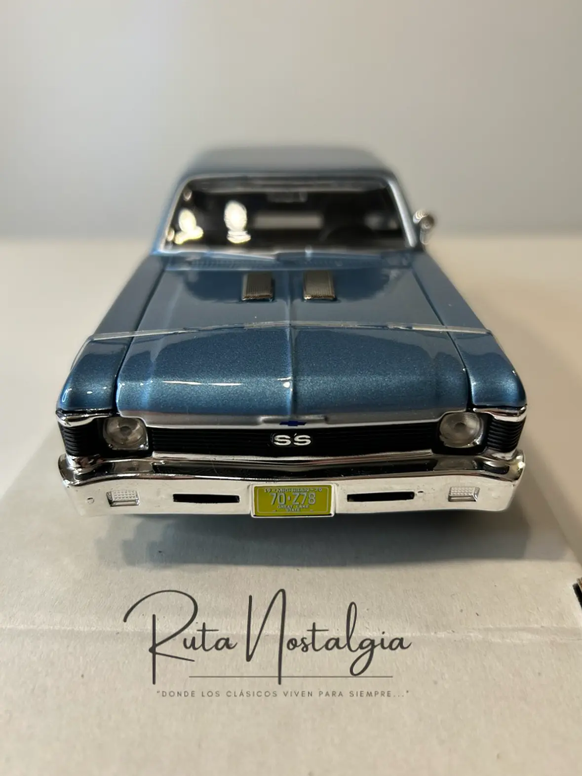 Chevrolet Nova SS 1970 — Maisto Special Edition 1:24 | Azul Claro | El 