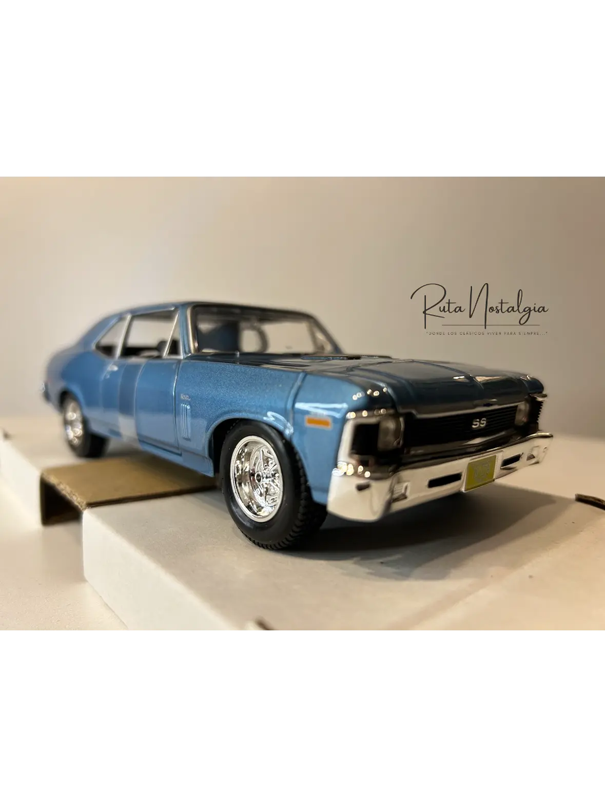 Chevrolet Nova SS 1970 — Maisto Special Edition 1:24 | Azul Claro | El 