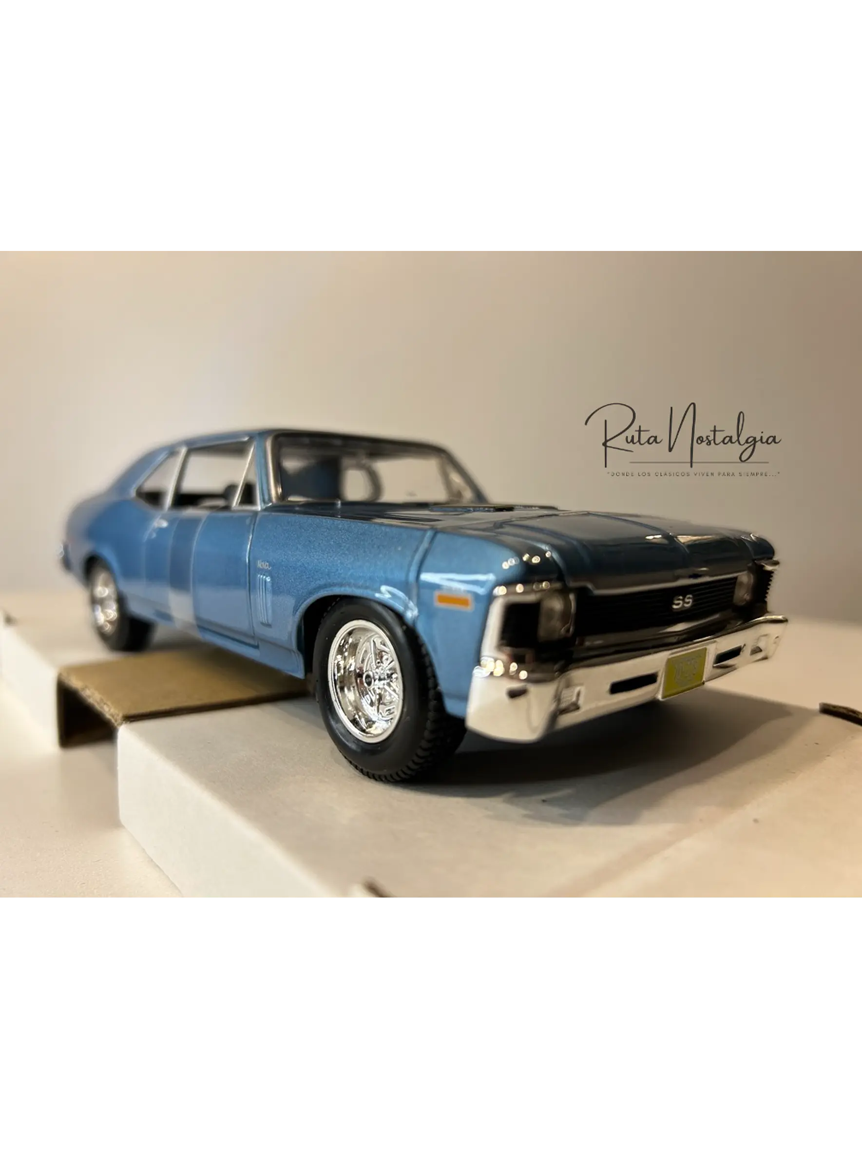 Chevrolet Nova SS 1970 — Maisto Special Edition 1:24 | Azul Claro | El 