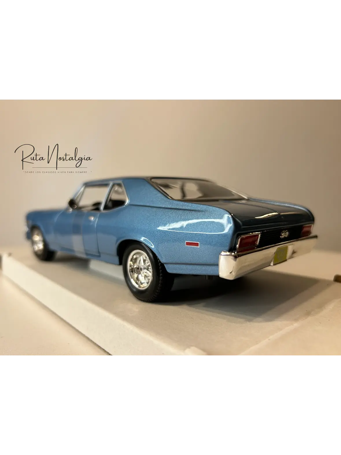Chevrolet Nova SS 1970 — Maisto Special Edition 1:24 | Azul Claro | El 