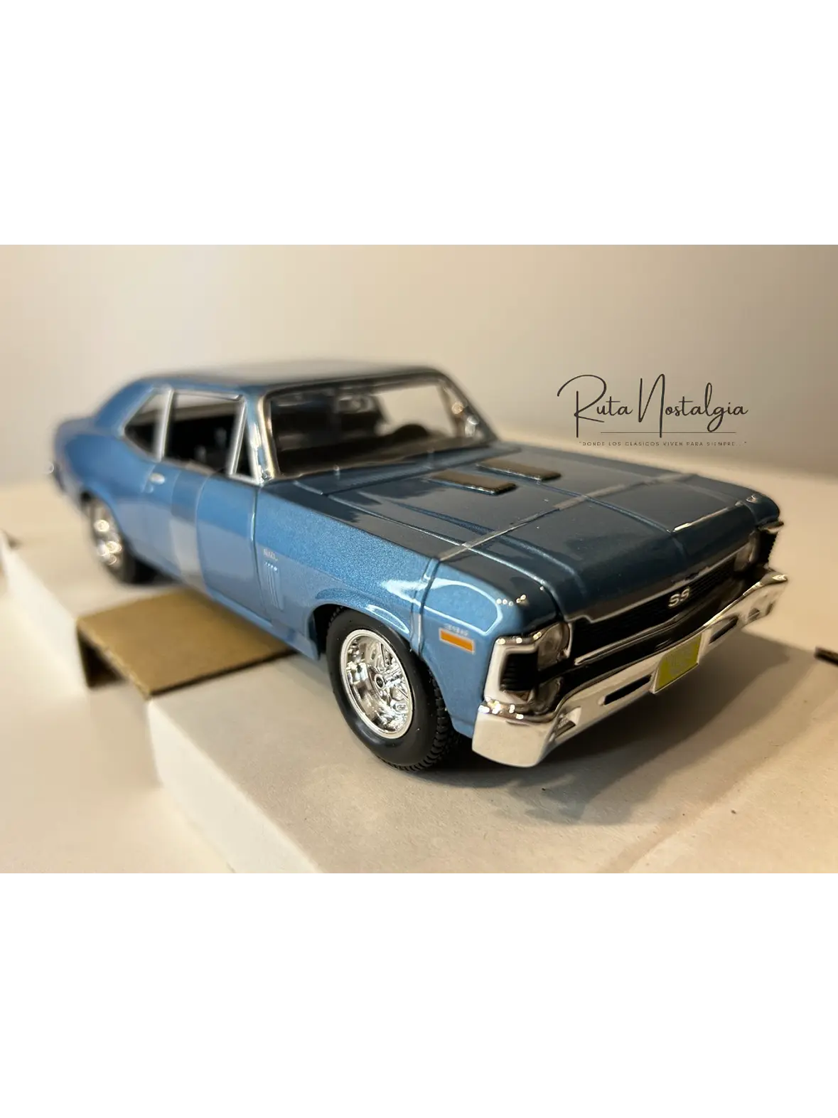 Chevrolet Nova SS 1970 — Maisto Special Edition 1:24 | Azul Claro | El 