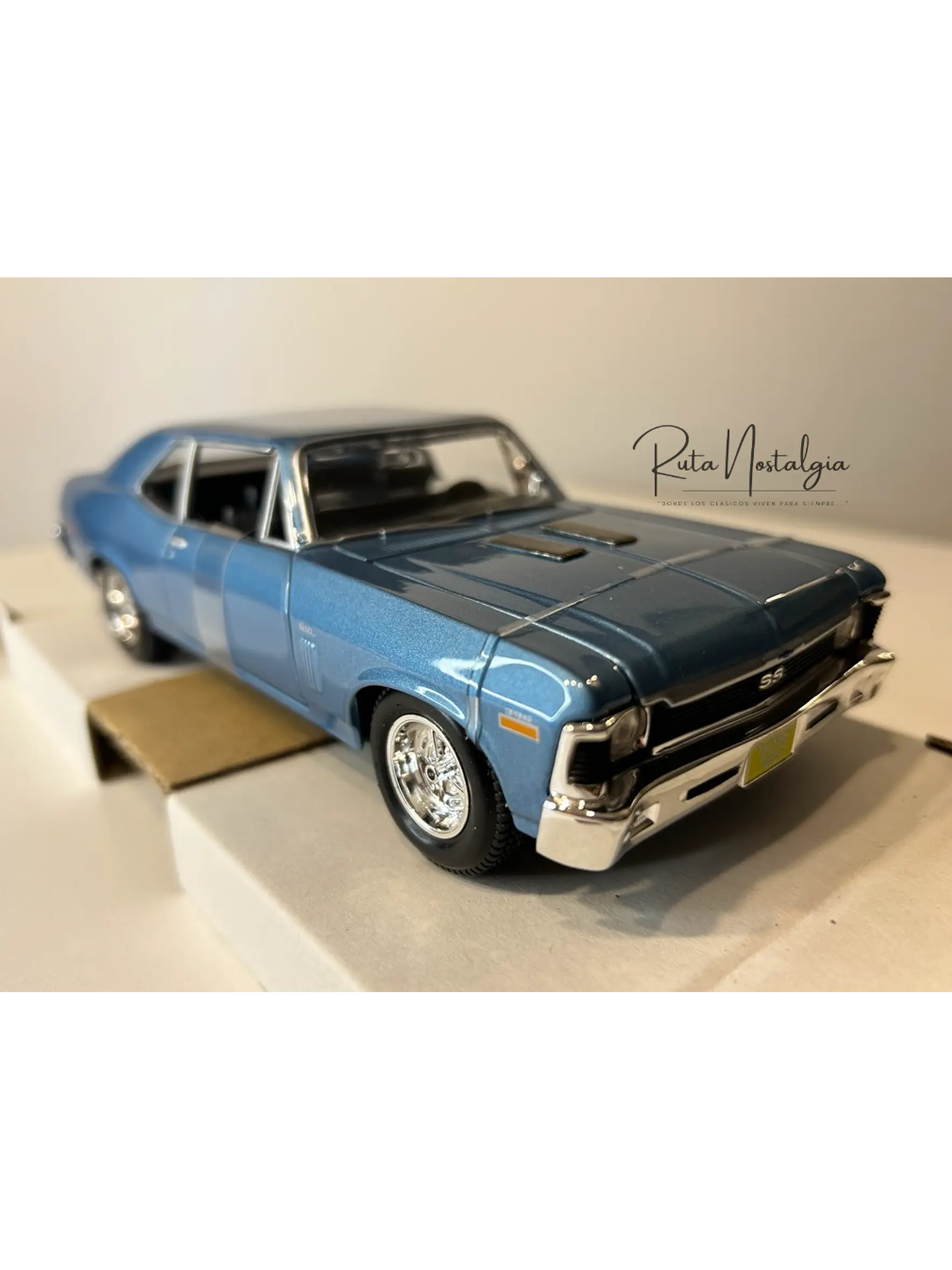 Chevrolet Nova SS 1970 — Maisto Special Edition 1:24 | Azul Claro | El 