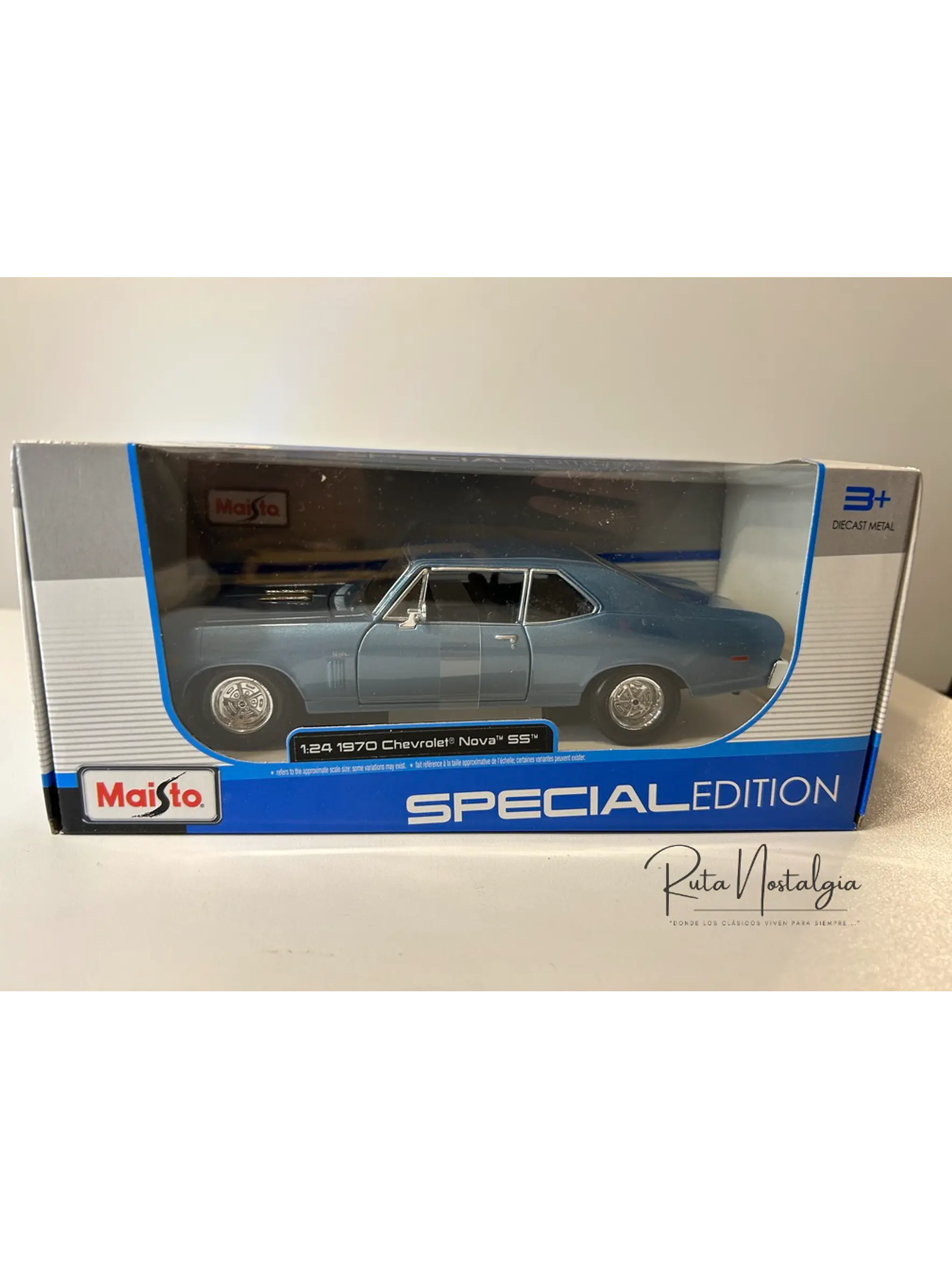 Chevrolet Nova SS 1970 — Maisto Special Edition 1:24 | Azul Claro | El 