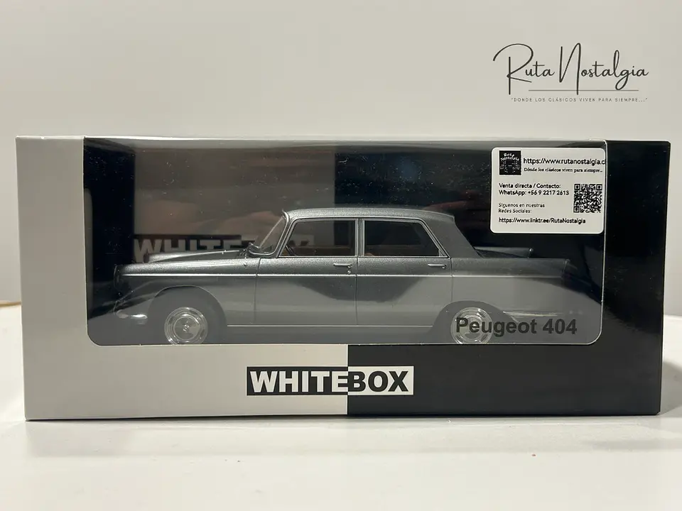 Peugeot 404 1960 — WhiteBox 1:24 | CAJA CON CARTÓN DAÑADO 10