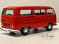 Furgón a escala Volkswagen Kombi T2 Bus 1972 | 1:24 Welly – MODELO CON ESPEJO REPARADO - Miniatura 8
