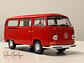 Furgón a escala Volkswagen Kombi T2 Bus 1972 | 1:24 Welly – MODELO CON ESPEJO REPARADO - Miniatura 1