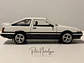 Auto Toyota Sprinter Trueno AE86 Blanco Negro Maisto 1:24 | CAJA DE CARTÓN CON DETALLES - Miniatura 8