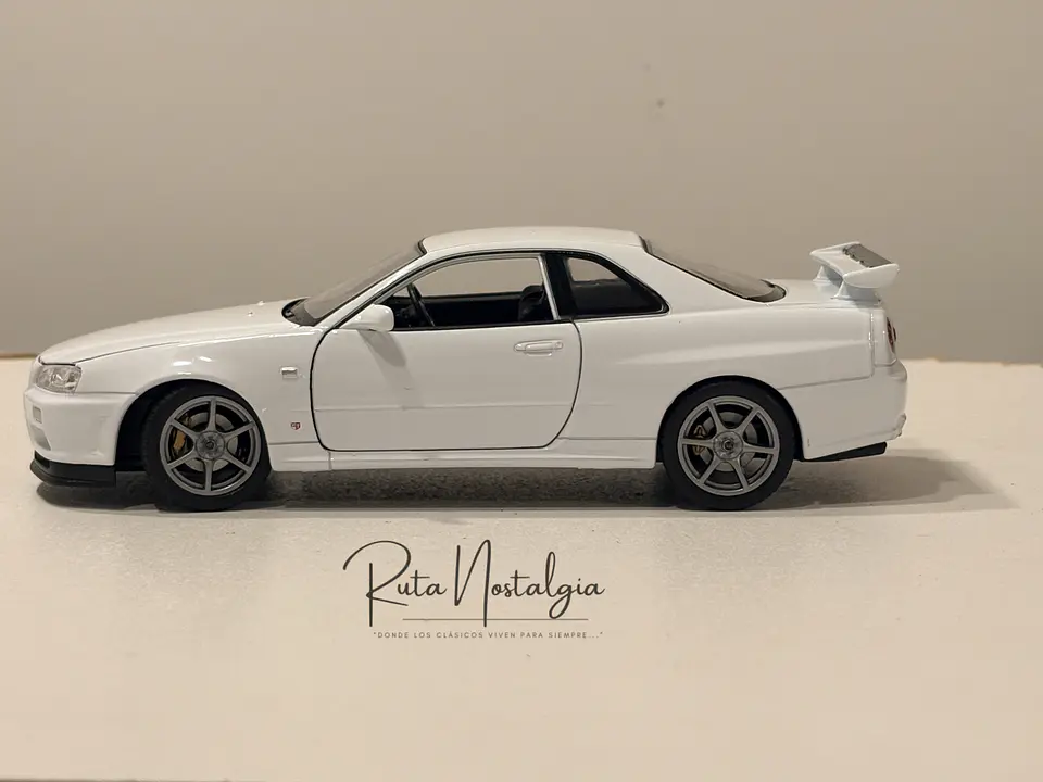 Nissan Skyline GT-R (R34) — Welly NEX Models 1:24 | ESPEJO RETROVISOR REPARADO 7