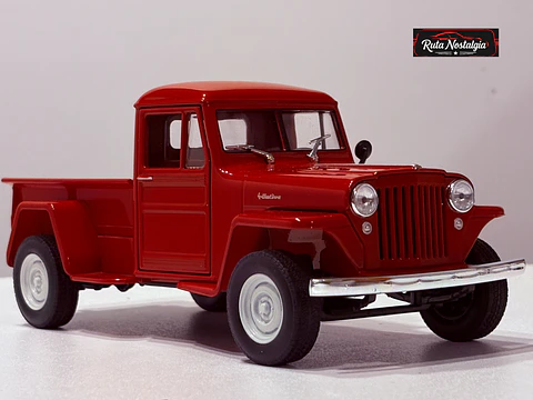 Jeep Willys Pickup 1947 Welly 1:24 Rojo | 4x4 Clasico