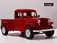 Jeep Willys Pickup 1947 Welly 1:24 Rojo | 4x4 Clasico - Miniatura 1
