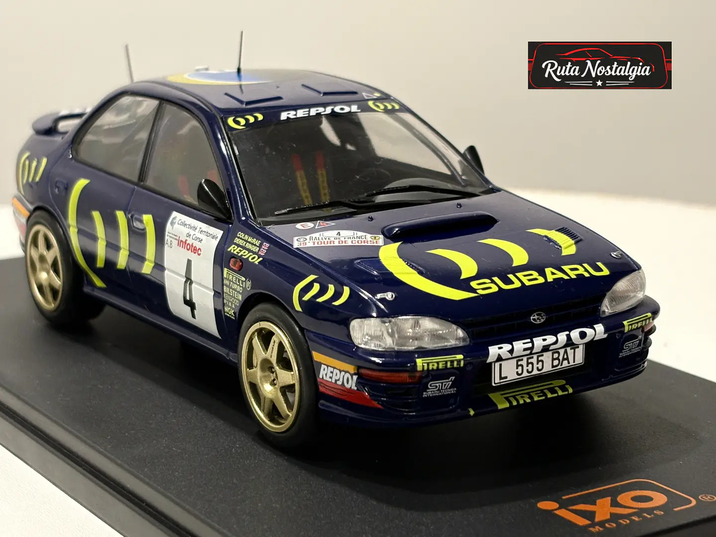 Subaru Impreza 555 No.4 McRae Tour de Corse 1995 IXO Rally 1:24 1