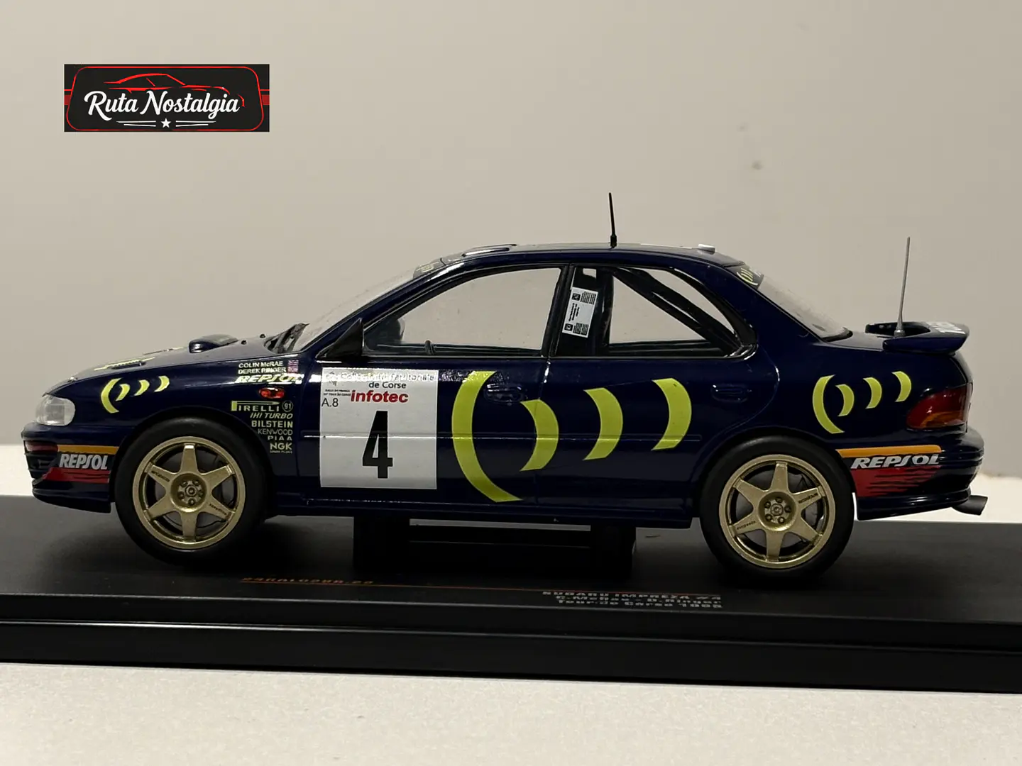 Subaru Impreza 555 No.4 McRae Tour de Corse 1995 IXO Rally 1:24 5