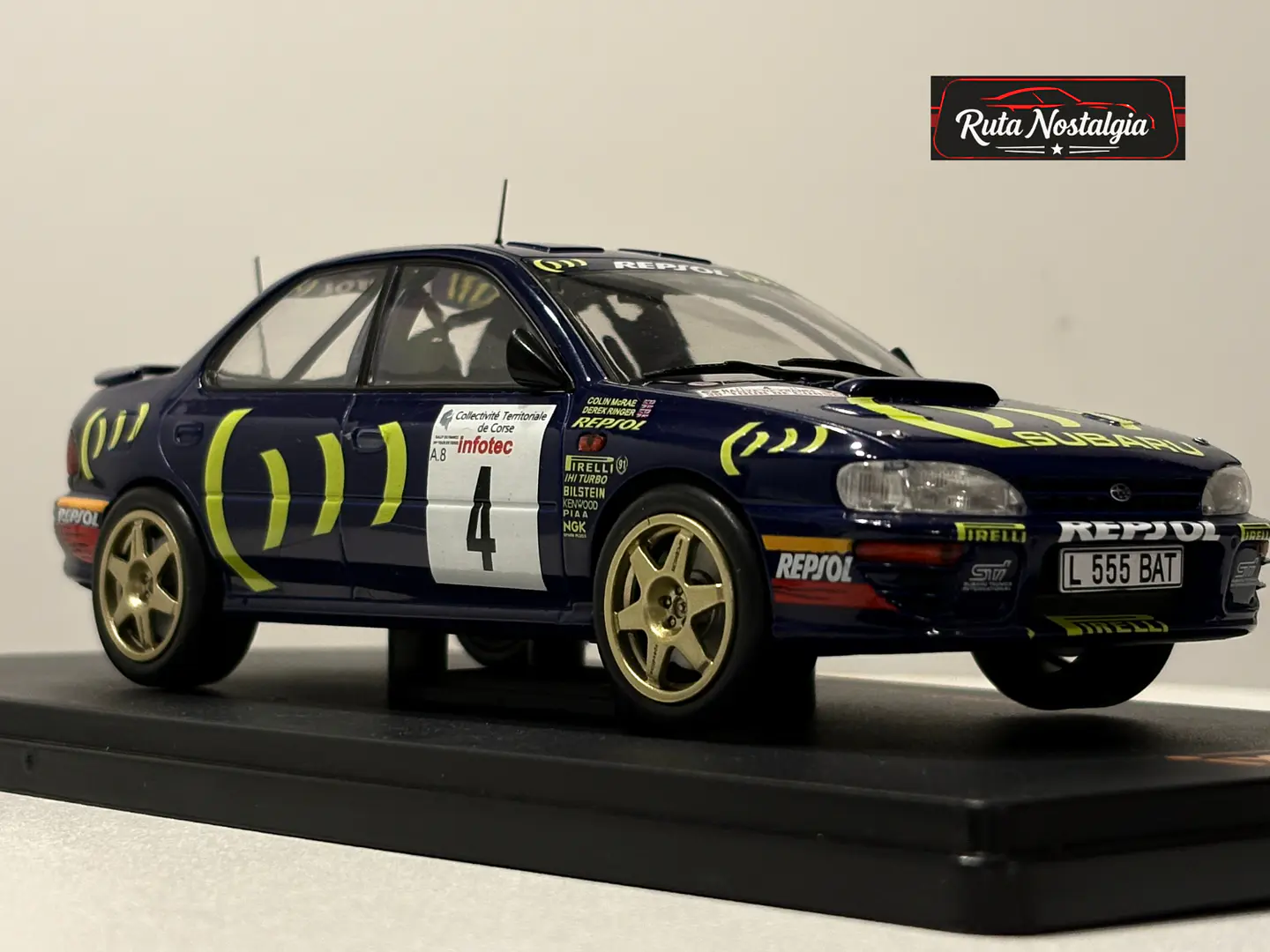 Subaru Impreza 555 No.4 McRae Tour de Corse 1995 IXO Rally 1:24 10