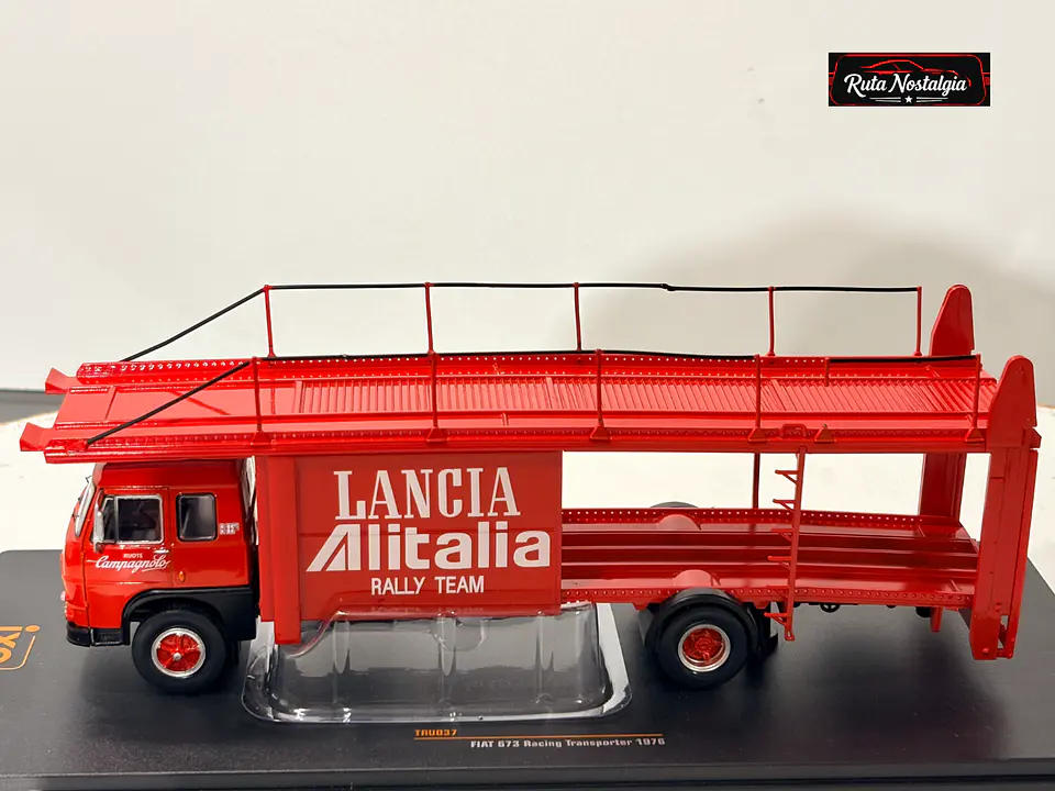 Camión Fiat 673 Lancia Alitalia Rally Team 1976 IXO 1:43 – BARRAS SUPERIORES CON DAÑO DURANTE ENVÍO INTERNACIONAL 4