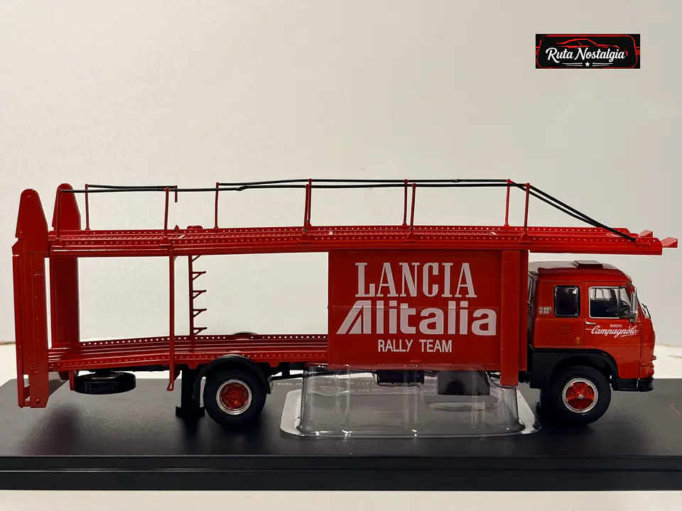 Camión Fiat 673 Lancia Alitalia Rally Team 1976 IXO 1:43 – BARRAS SUPERIORES CON DAÑO DURANTE ENVÍO INTERNACIONAL 8
