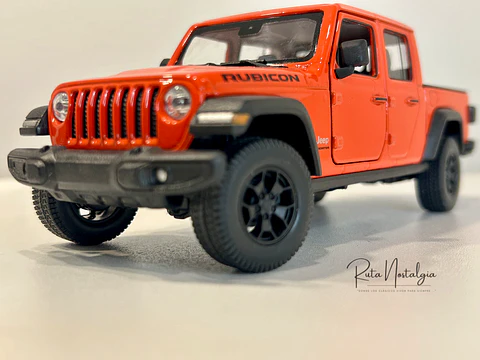 Camioneta Welly Jeep Gladiator Rubicon 1:24 (naranja “Punk”)
