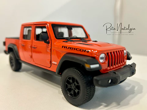 Camioneta Welly Jeep Gladiator Rubicon 1:24 (naranja “Punk”)