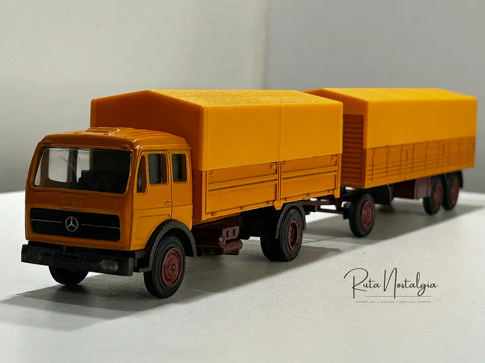 Camión Mercedes-Benz NG 1632/1932 con carro | NZG 1:50 3