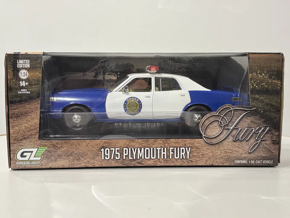 Auto Plymouth Fury 1975 Osage County Sheriff Greenlight 1:24 11