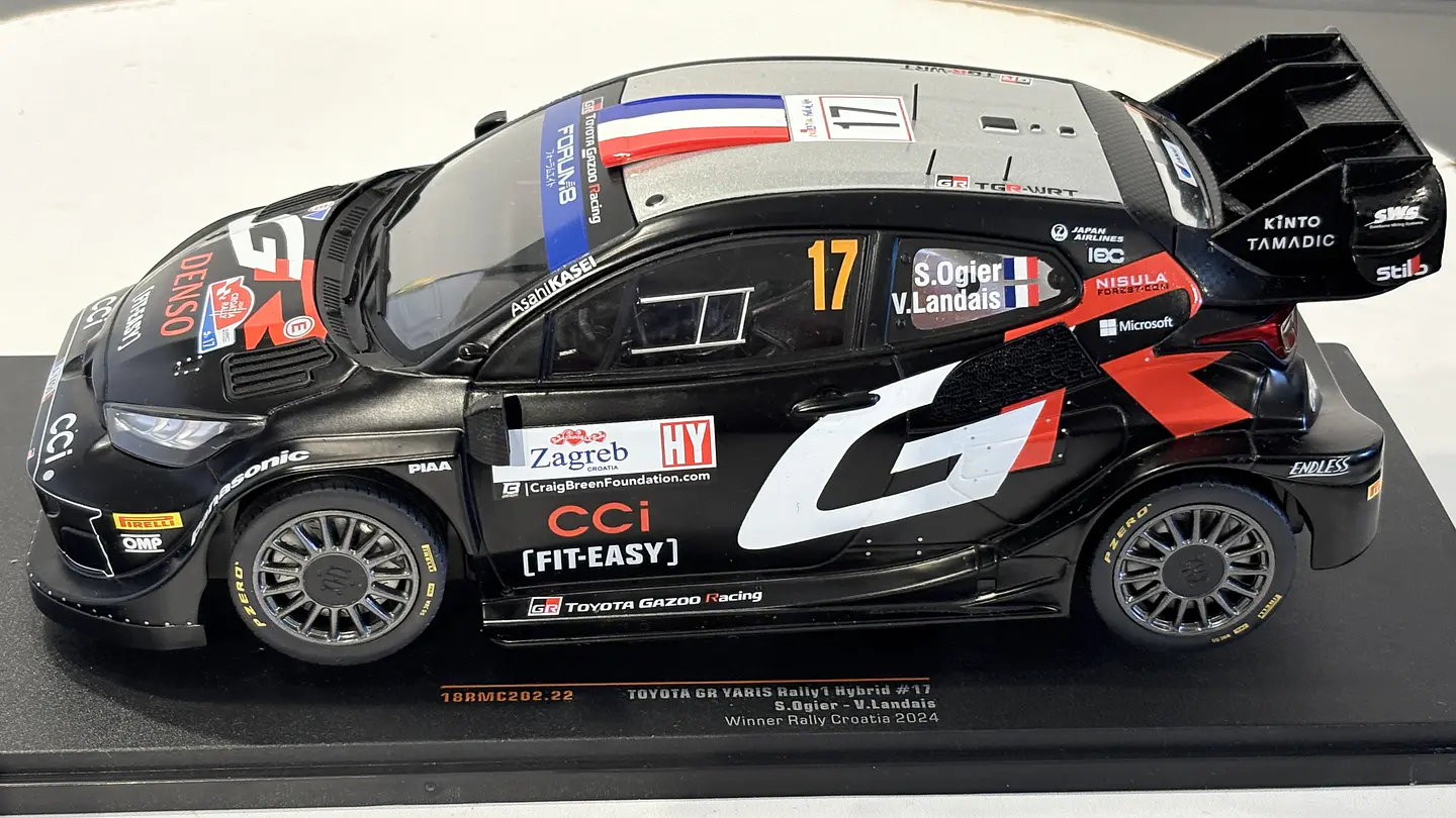 Toyota GR Yaris Rally1 Ogier Croacia 2024 IXO 1:18 8
