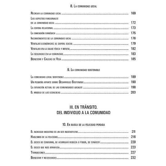 Caminando la transición: Del individuo moderno a la comunidad sustentable