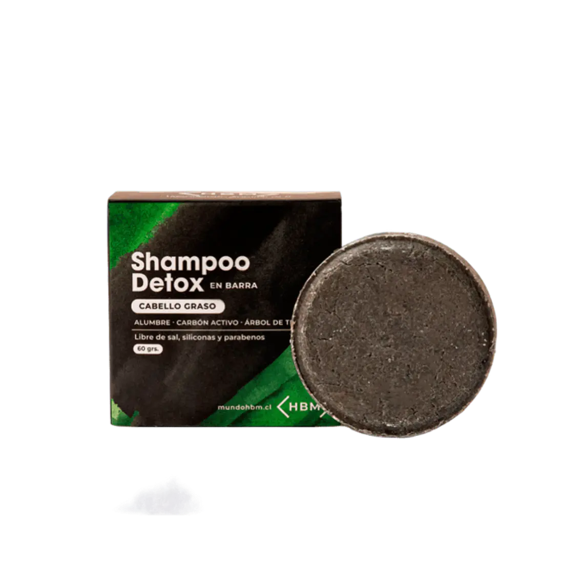 Shampoo sólido Detox con Carbón Activado, Alumbre y Árbol de Té, para cabello graso 1