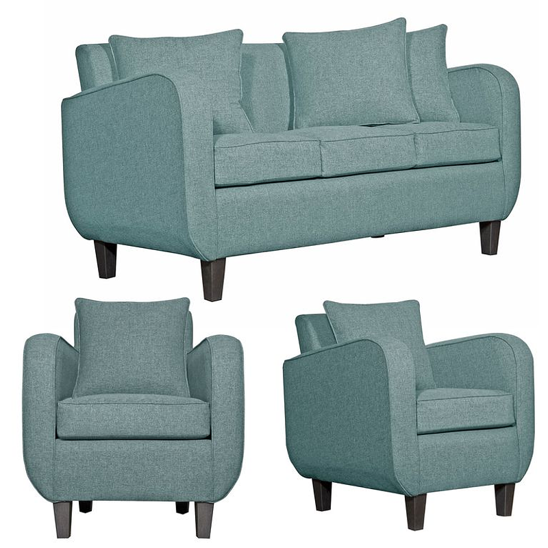 Sofá 2 Cuerpos Cronos Verde Agua