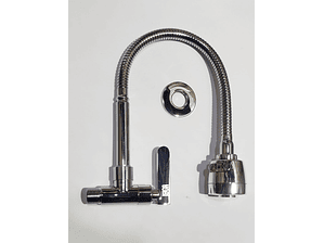 caño de cocina corrugado pesado cromado