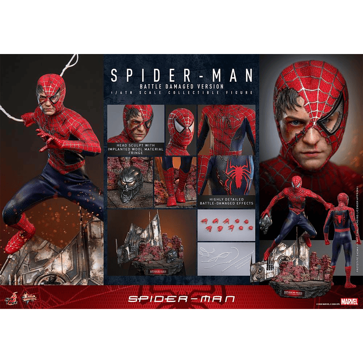 (Pre-Venta) Spiderman - Battle Damaged Ver. Hot Toys - Spider-Man 8