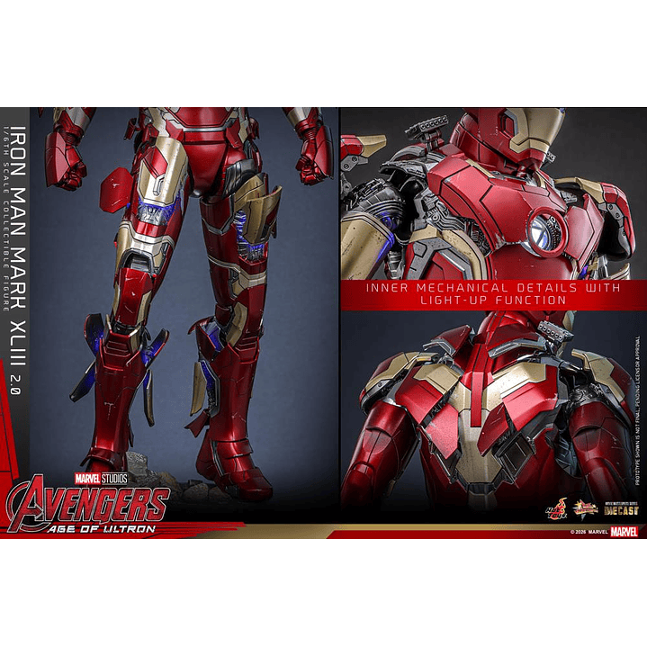 (Pre-Venta) Iron Man Mk.43 (Ver.2.0) - Movie Masterpiece DIECAST Hot Toys - Avengers Age of Utron 7
