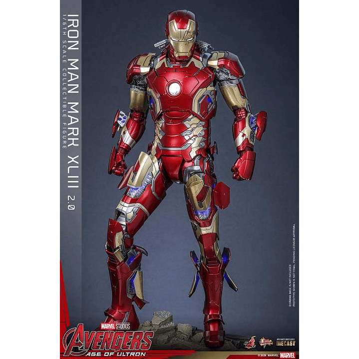 (Pre-Venta) Iron Man Mk.43 (Ver.2.0) - Movie Masterpiece DIECAST Hot Toys - Avengers Age of Utron 2