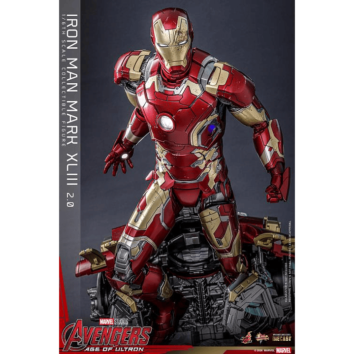 (Pre-Venta) Iron Man Mk.43 (Ver.2.0) - Movie Masterpiece DIECAST Hot Toys - Avengers Age of Utron 3