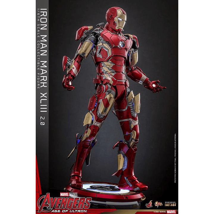(Pre-Venta) Iron Man Mk.43 (Ver.2.0) - Movie Masterpiece DIECAST Hot Toys - Avengers Age of Utron 8
