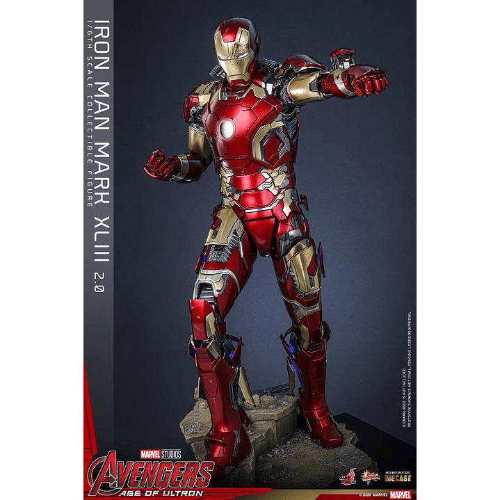 (Pre-Venta) Iron Man Mk.43 (Ver.2.0) - Movie Masterpiece DIECAST Hot Toys - Avengers Age of Utron 13