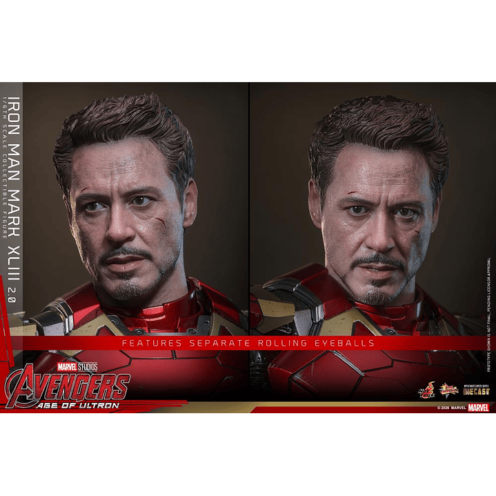 (Pre-Venta) Iron Man Mk.43 (Ver.2.0) - Movie Masterpiece DIECAST Hot Toys - Avengers Age of Utron 18