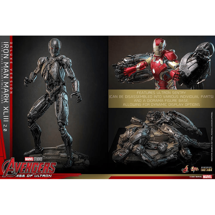 (Pre-Venta) Iron Man Mk.43 (Ver.2.0 DX) - Movie Masterpiece DIECAST Hot Toys - Avengers Age of Utron 11