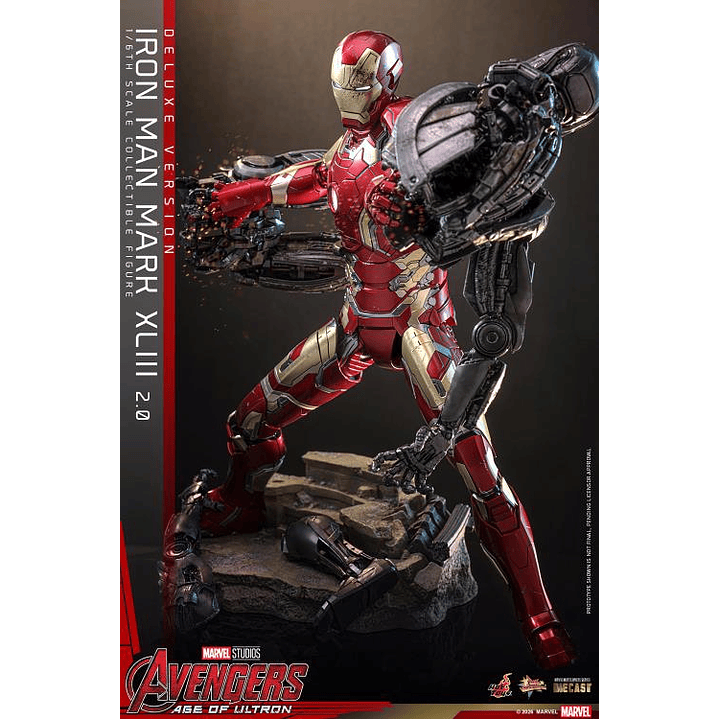 (Pre-Venta) Iron Man Mk.43 (Ver.2.0 DX) - Movie Masterpiece DIECAST Hot Toys - Avengers Age of Utron 13