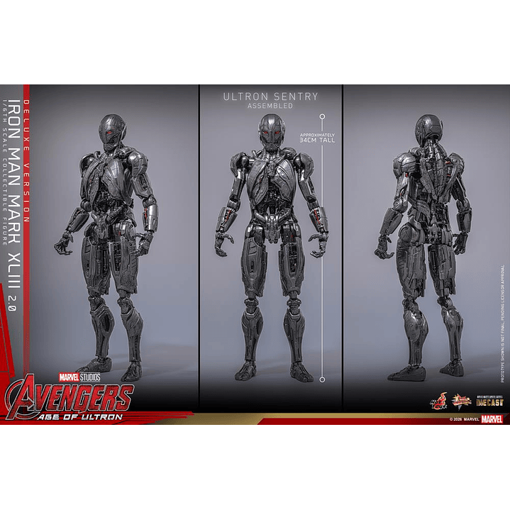 (Pre-Venta) Iron Man Mk.43 (Ver.2.0 DX) - Movie Masterpiece DIECAST Hot Toys - Avengers Age of Utron 15