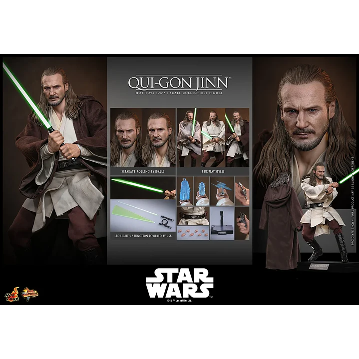 (Pre-Venta) Qui-Gon Jinn Hot Toys - Star Wars The Phantom Menace 5