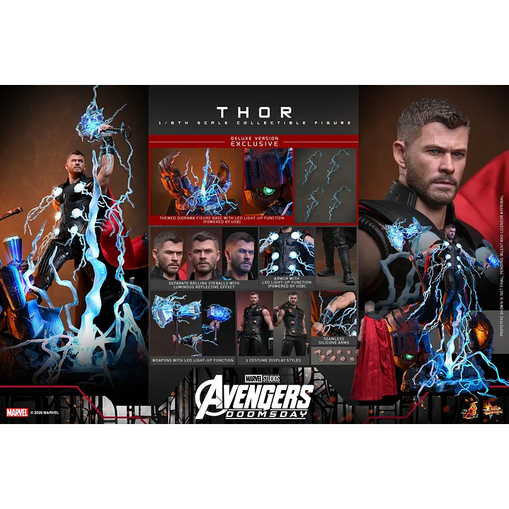 (Pre-Venta) Thor Hot Toys DELUXE - Avengers Doomsday 14