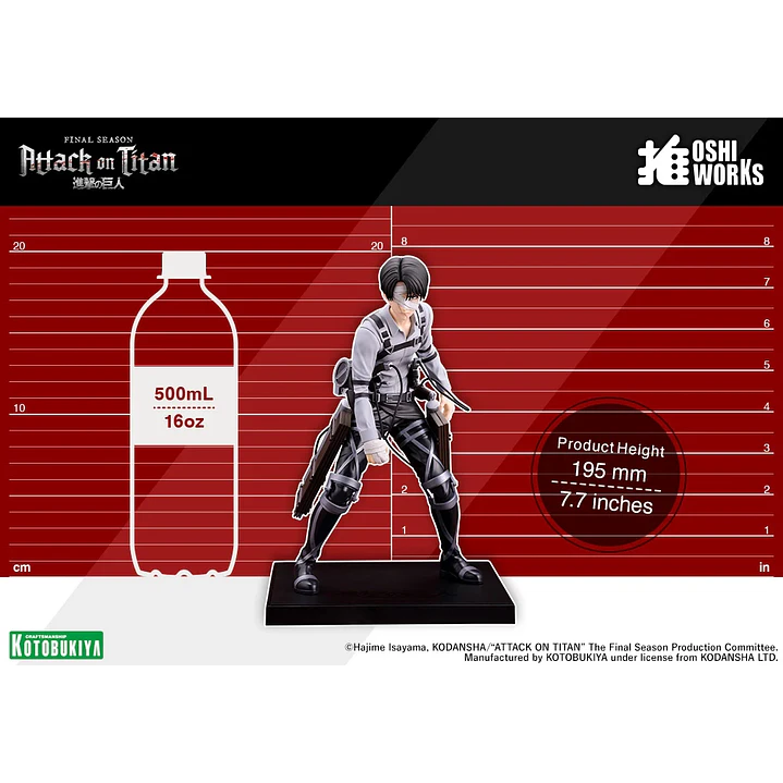 (Pre-Venta) Levi Ackerman (The Final Season Ver.) Oshi Works Kotobukiya - Shingeki no Kyojin 11
