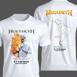 01 MEGADETH - DOBLE ESTAMPADO TOUR - BLANCO