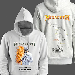 01 MEGADETH - DOBLE ESTAMPADO TOUR - BLANCO