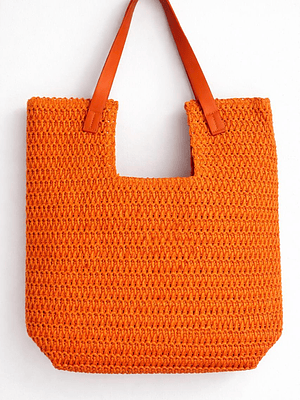 Bolsa de playa naranja