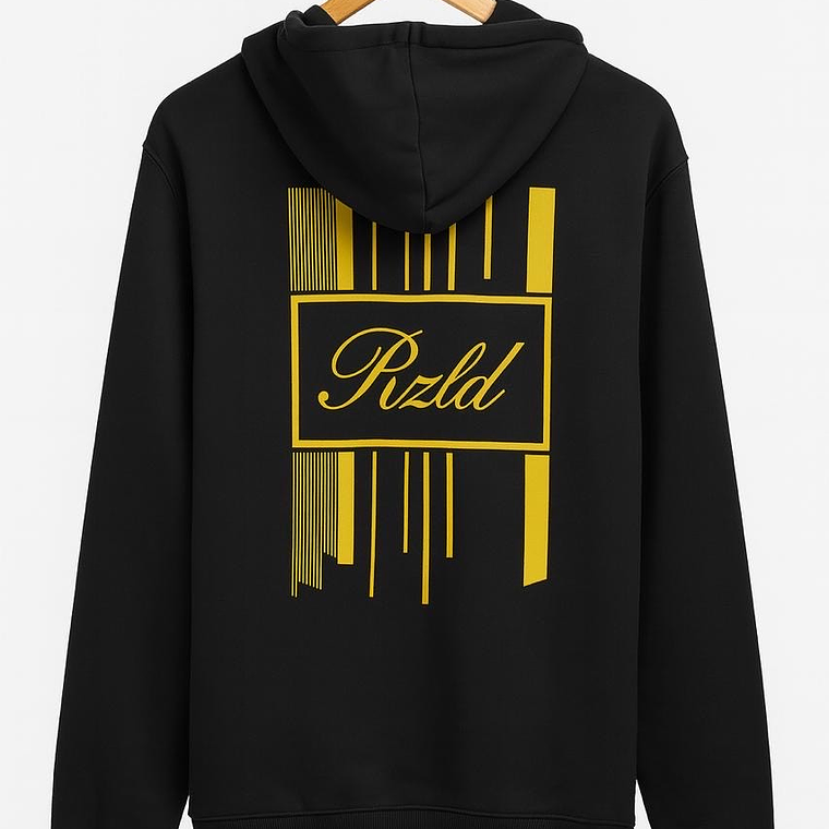 Poleron Negro RZLD - Logo al Medio 2