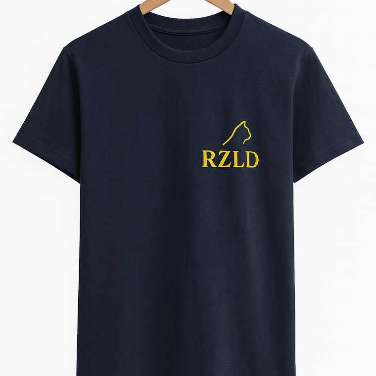Polera Azul Marino - Logo Gato - RZLD 1