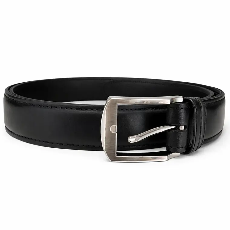 Cinturón Cuero Clásico Negro   1