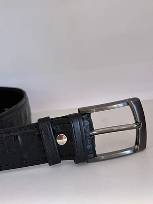 Cinturón Cuero Croco Noir