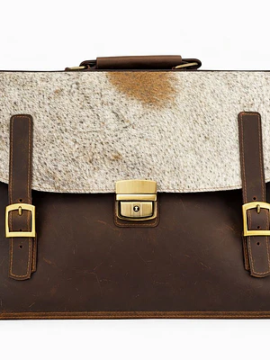 Maletín de Cuero y Pelo Natural  Artisan Sierra