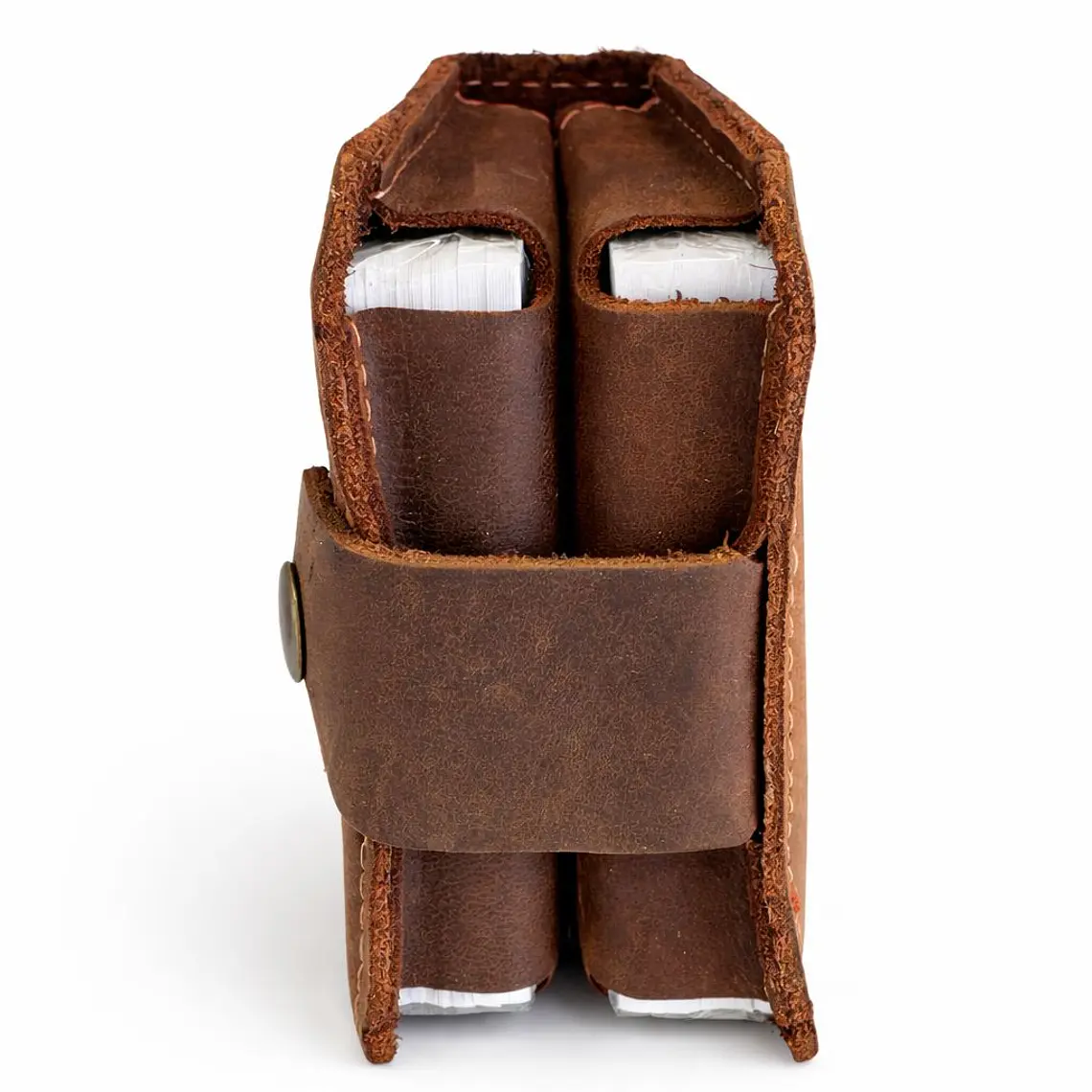 Elegante Juego de Cartas Inglés de Cuero Café 1